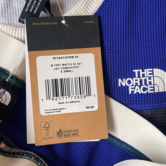 The North Face women flash dry base layer plaid waffle set - Picture 5 of 8